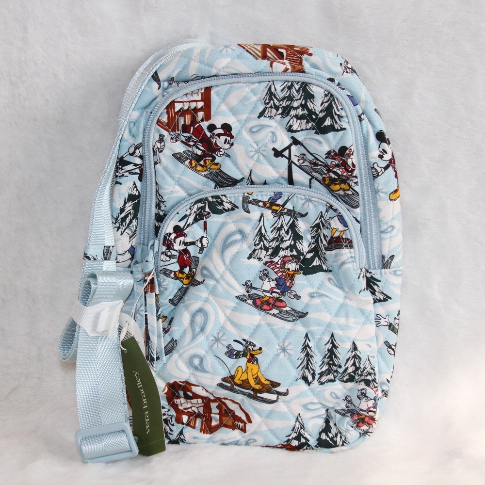 Vera Bradley Disney Lorman Sling Backpack Ski Weekend Mickey and Friends Goofy